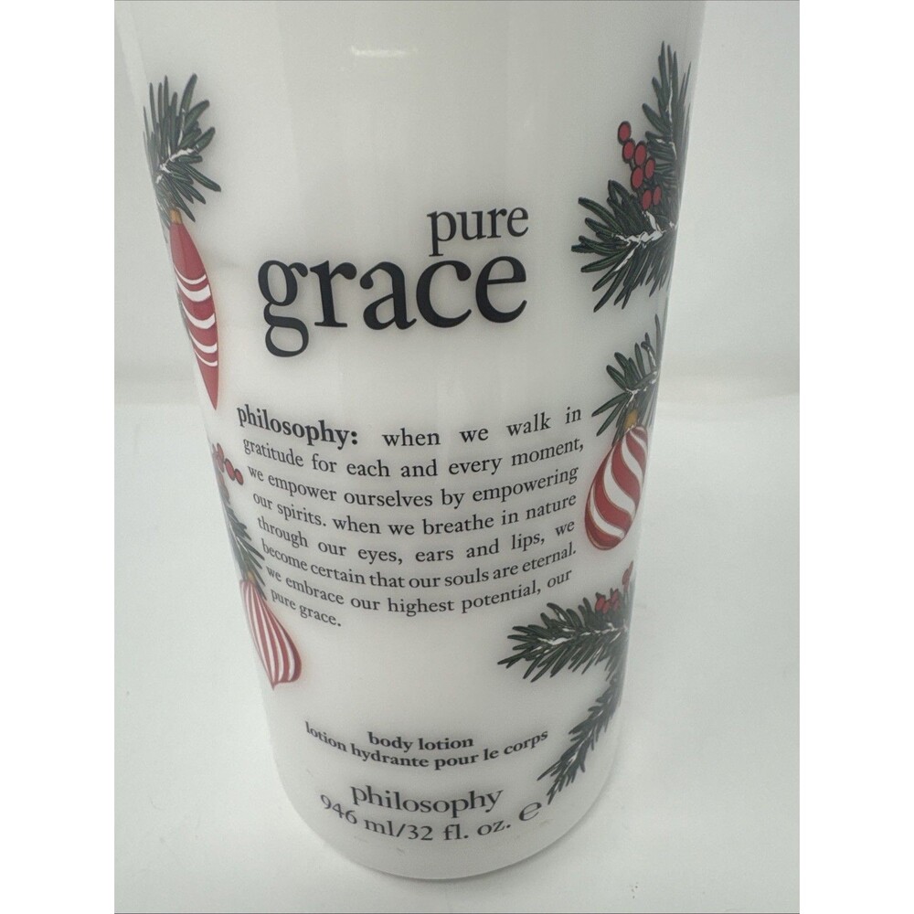 NEW Philosophy Pure Grace Body Lotion 32 oz Holiday Edition Super Size - Picture 2 of 4